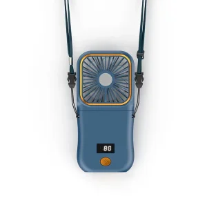 Portable Wearable Neck Fan Rechargeable 3000mAh Portable Mini Neck Fan with Digital Display