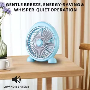 Potable Mini Fan with 360 Degree Swing Function BLDC Air Cooler Fan with Lithium Battery Low Noise Home Car Office