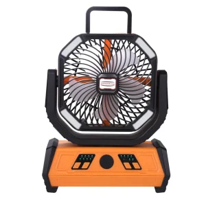 Powerful 10000mAh Portable Rechargeable Outdoor Camping Fan USB Table Fan With LED Light and for Gift Kids