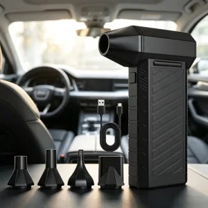 Powerful 130 000 RPM Turbo Fan Household Dust Removal Blowing Cleaner Car Interior Cleaning Drying Three-Speed Wind Adjustable