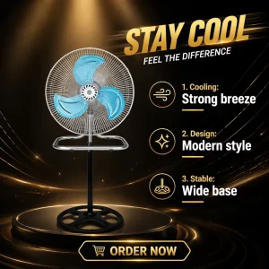 Powerful Cold Wind 18 Inch Aluminum Blades Mechanical 3 1 Industrial Standing Electric Air Cooling Fan Energy Efficient
