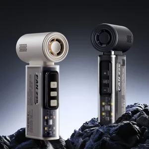 Powerful Handheld Turbo Fan SOS Flashlight High Speed Strong Wind Cool Mini Portable Bladeless Personal Hand Fan for Car