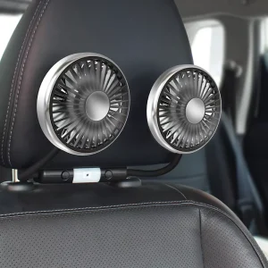 Powerful & Silent 5V Car Fans with USB Double Head Cooling Special Rear Refrigeration Seat Back Electric Fan