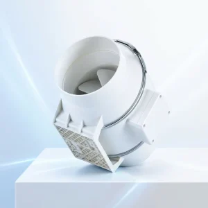 Powerful Silent High power Efficient Smoke Exhaust Kitchen Exhaust Fan Ventilation Fan Oblique Flow Duct Boosting PP Material
