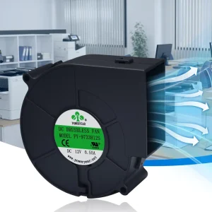 Poweryear 97mm 9733 97*33mm High Speed Small 12v Cooling Fan Blower Manufacturer 24V DC Blower Fan Centrifugal Fan