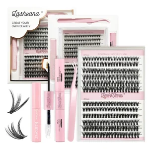 Pre Cut Diy Cluster Eyelash Extension Knot Free Faux Mink Silk Individual False Lashes Diy Lashes Segmented With Logo