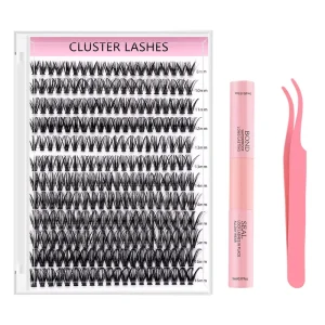 Pre Cut Diy Cluster Eyelash Extension Knot Free Faux Mink Silk Individual False Lashes Diy Lashes Segmented with Logo