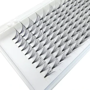 Pre Made Handmade Super Soft 12 Rows Sharp Base Korean Synthetic Silk Volume Lashes Individual Eyelash Extension Fans