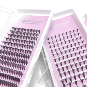 Premade 10mm Cashmere Tower Eyelash Extensions New Design Soft 0.07 Fluffy Comic Spire Volume Fans Feathered Lashes Faux Mink