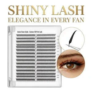 Premade Anime Chunk Eyelash Extensions Trays 3D Print Lash Fan Clusters for Salon Grafting