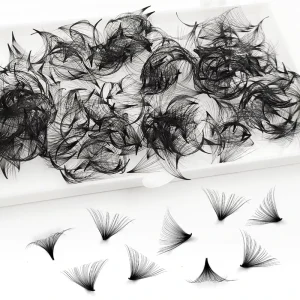 Premade Fans Silk Matte Black Cashmere Pro Made Loose Fans Lash Extensions Soft Velvet Premade Lash Fans