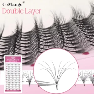 Premade Volume Fans 3d Effect Double Layer C D Curl 12D Pre Made Fan Eyelash Extensions Fluffy Lashes