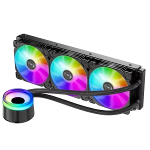 Premium 360mm AIO Liquid CPU Cooler 62.8CFM PWM Fan Aluminum Radiator Low Noise