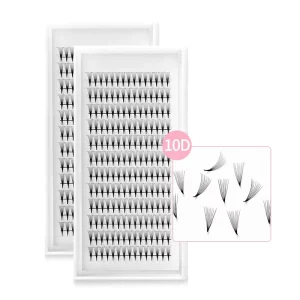 Premium Quality Handmade Narrow Fans Base Lashes 0.07 Premade Fanned Eyelash Extension Korean PBT 10D Long Stem 12 Rows