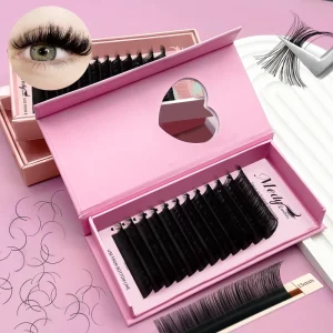 Premium Velvet Lash Extensions Easy Fan Volume Lashes 0.03 0.07mm C D CC Curl Eyelash Extension Trays