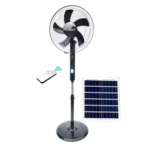 Price 25W Standing Fan Solar Electric Fan 15000mAh Battery White Black Rechargeable Fan with Solar Panel for Home