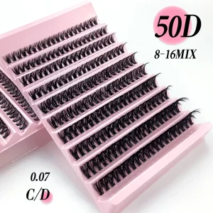 Price C D Curl Individual 0.07mm Natural Diy Segment Fans Cluster Eyelash 10D 20D 30D 40D Private Label DIY Cluster Lashes