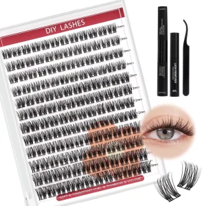 Princess Shiyu Private Label Handmade Reusable Waterproof Pre Cut Segment Lash Kit Fan Eyelashes Natural Soft 8 18mm