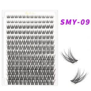 Private Label DIY Segment Lashes Multiple Popular Styles 9 16mm Individual Eyelash Extension Fan Eyelashes”
