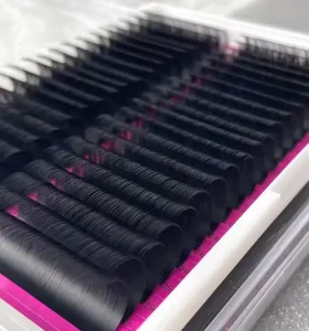Private Label Supplies Mink Lashextensions Easy Fan Matte Black Volume Individual Cashmere Eyelash Extension Lash Tray