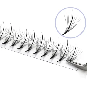 Private Label Wispy Pro Made Fans Eyelashes Extensions 5D Pre Made Fans Eyelash Extension Low MOQ Premade Fans