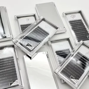 Private Label YY 3D 4D 5D 6D 7D W Shaped Volume Lash Trays Promade Eyelash Extension Fans Clover W Lashes