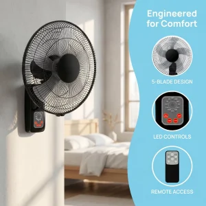 Professional 16 18 Inch Digital Wall Mounted Remote Control Air Cooling Fan for Household Use
