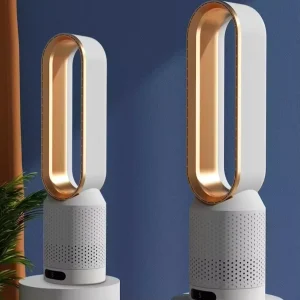 Professional Bladeless Fan Brushless Motor Remote Control Timer Silent Floor Standing Pedestal Office Household Smart 40W DC