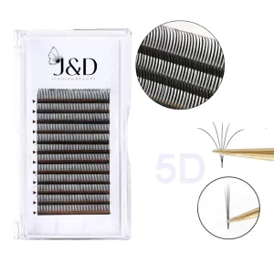 Professional Custom Matte 5D Flora Lashes C D Curl Eyelash 1st Auto Blossom Easy Fan Natural Eyelash Extensions