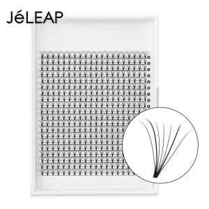 Professional Heat Bonded 7D Double Spike Wispy Flat Short Stem Premade Volume Fan Eyelash Extension Vegan Friendly