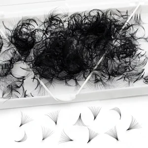Promade Loose Fan High Quality Own logo Premade Volume Lash Fans 10D CC 0.03 30D .03D Premade Fans Lash Custom Logo