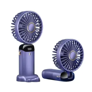Promotional Gifts OEM 1200mAh Rechargeable Summer Cooling Multi Function Foldable Handheld Fan Desk Phone Holder Fan