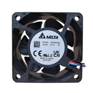 QFR0624GHP0 24V 0.21A Axial Flow Cooling Fan 60*60*25mm 7600RPM 34.78CFM Electric Exhaust Fan with OEM Support