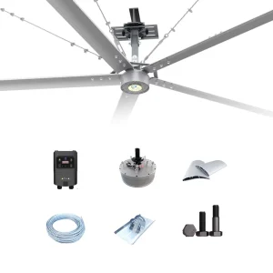 QX PMSM Big Size Industrial HVLS Fans 10ft 12ft Factory HVLS Ceiling Fans