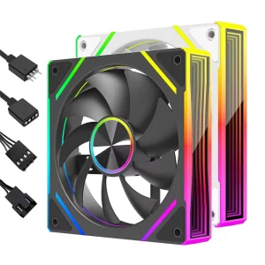 QiuzAim OEM Low MOQ Prism 120mm 5V3Pin ARGB Sync RGB Lighting Silent Cooling Forward Reverse Fan for PC Gaming Computer Case