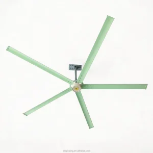 Qixiang Industrial Ceiling Fan Supplier 220V Single Phase 8ft 10ft 12ft 14ft Green Blue Commercial HVLS Fan