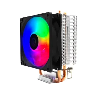 Quiet 20dBA CPU Radiator Cooler Fan with 2 Copper Tube Heatpipe Fluid Bearing 12V DC CE Certified