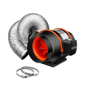 Quiet 6 Inch Duct Fan with 2 Speeds Ventilation Exhaust Fan for Home Shops Warehouse
