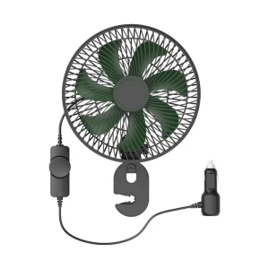 Quiet 8 Inch Car Fan With 71 Inch Cigarette Lighter Strong Wind Hook Design Easy Installation Stepless Speed Control
