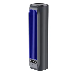 Quiet Bladeless Tower Fan Compact Design for Kitchen Bathroom Use Wall Mounted No Drilling Required Aluminum Alloy