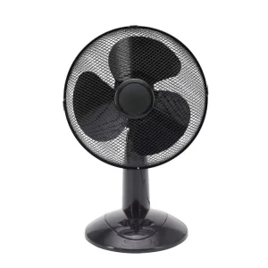 Quiet Cooling 12inch Black or White Electric Table Fan Plastic Oscillating Strong Desk Fan