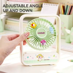 Quiet Operation Low Noise Motor Fan Consistent Gentle Breeze Workspace Desktop Stable Breeze Generation Fan
