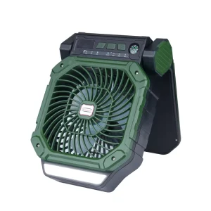 Quiet USB C Solar Powered Fan 4 Speed Cordless Battery Powered Portable Rechargeable Camping Fan with Led Lantern Timer