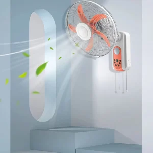 Quiet Wall Mount Oscillation Solar Fan Remote Timer Small Bathroom Fan 2 Speeds Indoor Bed Solar Fan