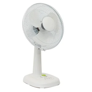 Quiet and Portable 16inch Colorful Small Table Fans with White Line Grill Desk Fan