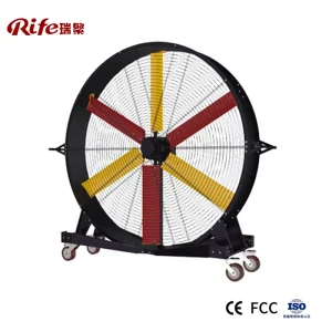 RIFE Factory Industrial HVLS Ventilation Fan Motor Workshop Exhaust Large Scale Wind Cooling Portable Remote Control Energy