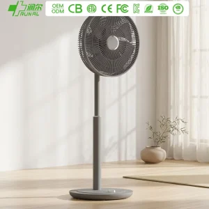 RUNAL 14 Inch Air Circulating Plastic Standing Fan Remote Control App Controlled Rechargeable Lithium Ion Battery Electric