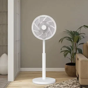 RUNAL Bldc Smart Alexa WiFi Oscillating Electric Plastic Remote Control App Controlled Adjustable Height Floor Standing Fan