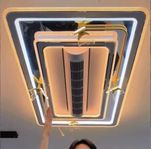 Recessed Smart LED Ceiling Fan Light with Remote Control, Butterfly Design