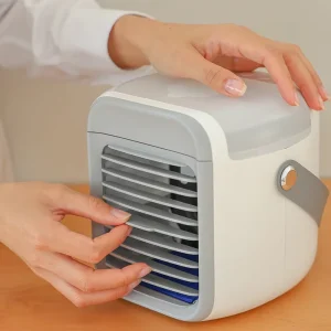 Rechargeable 2000mAh USB Mini Portable Air Conditioning Fan with LED Lights